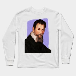 Italian Composer Claudio Monteverdi illustration Long Sleeve T-Shirt